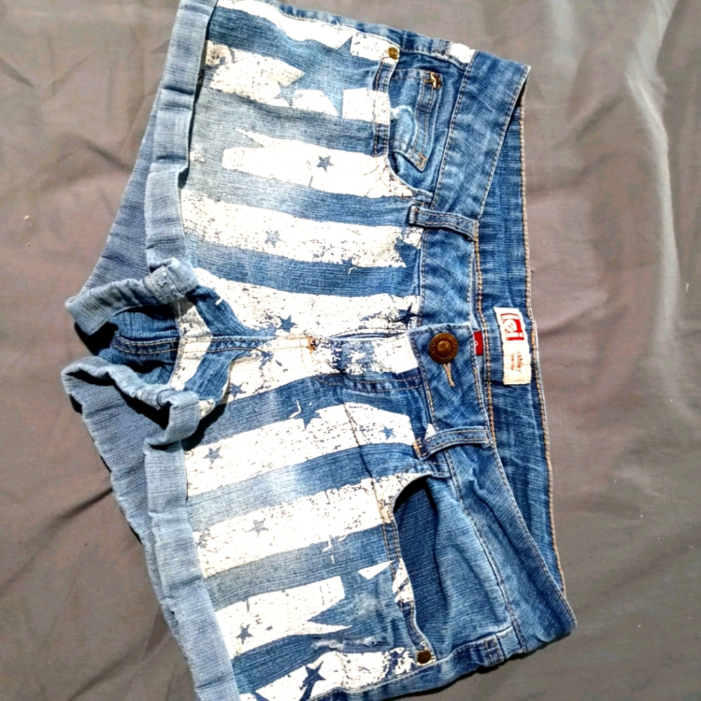 L. E. I. American flag denin